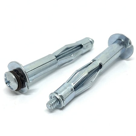 Boltsandnuts.Com 10 Pieces 1/4in XL x3in Hollow Wall Drywall Anchor Standard Point Steel Zinc Clear, 10PK 25X300CPHHWA2Z/XL/SP-10